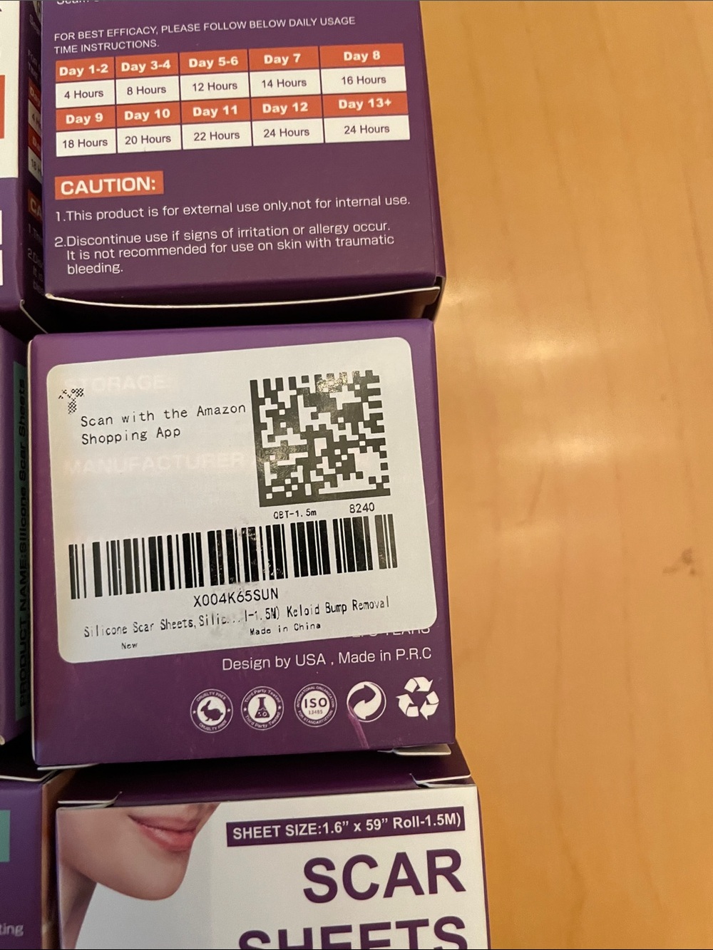 Six boxes of Scar Sheets Silicone Scar Treatment - Purple & White Packaging NWT - Picture 5 of 6